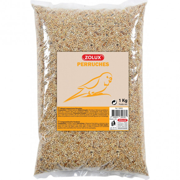 Graine Pour Perruches. Sac De 1 Kg. Pour Oiseaux. - Zolux - Zo-139036