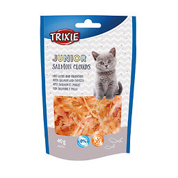 Friandise Junior Salmon Clouds. Saumon Et Poulet.  Pour Chat, Poids: 40 G - Trixie - Tr-42754