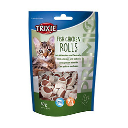 Friandise Rouleaux  Poulet/colin 50 Gr. Friandise Pour Chat - Trixie - Tr-42702