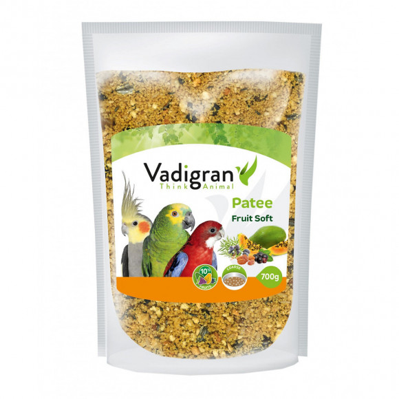 Pâtée Soft Aux Fruits 700 Gr. Aliment Complémentaire Pour Oiseaux. - Vadigran - Va-14351
