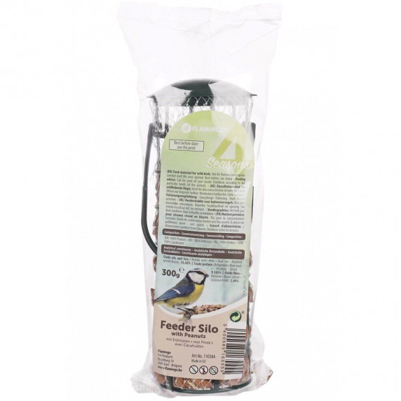 Mangeoire Silo Rempli De Cacahuètes. Pour Oiseaux. 300 Gr. - Flamingo Pet Products - Fl-110384