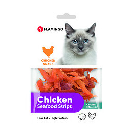 Friandise Fruit De Mer Et Poulet. Sachet De  85 Gr . Pour Chat. - Flamingo Pet Products - Fl-502932