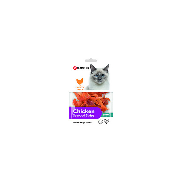 Friandise Fruit De Mer Et Poulet. Sachet De  85 Gr . Pour Chat. - Flamingo Pet Products - Fl-502932