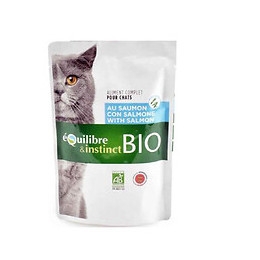 Un Emincés Bio Au Saumon,1 Sachet De 100g Pour Chat 401063 - Equilibre & Instinct - Eq-05594
