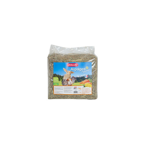 Foin Alpage Premium. Carotte Et Pissenlit. 1 Kg. Pour Rongeur. - Zolux - Zo-212113