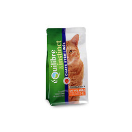 Croquettes De Viandes Fraiches A La Volaille, Sachet De 500 G Pour Chat Stérilise 501011 - Equilibre & Instinct - Eq-04825