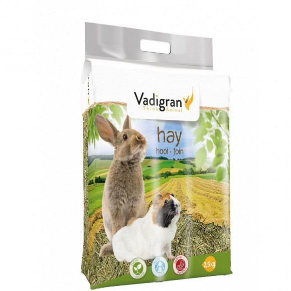 Fourrage Foin. 75 Litres Soit 2.5 Kg. Pour Rongeurs. - Vadigran - Va-1804