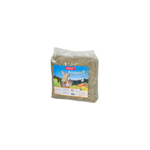 Foin Alpage Premium. Carotte Et Pissenlit. 1 Kg. Pour Rongeur. - Zolux - Zo-212113
