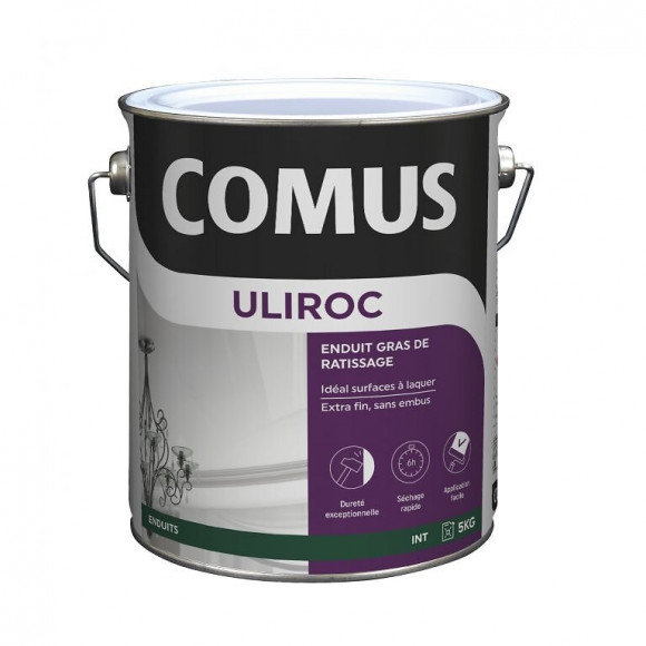 Uliroc 5 Kg Enduit Gras Haute Dureté Pour Finitions Laquées Très Soignées - Comus
