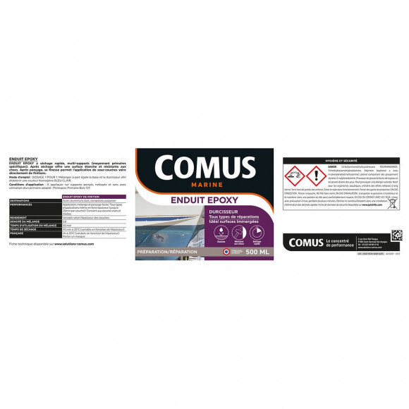 Enduit Epoxy (b+d)  -1l -  Enduit Léger Avec Résines Époxy Et Charges - Comus