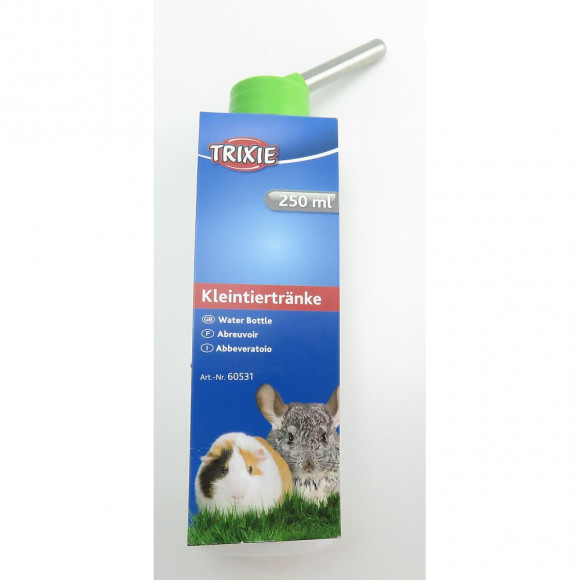 Un Biberon 250 Ml En Plastique Avec Support Métal. Pour Cochons D'inde. Coloris Aléatoires. - Trixie - Tr-6053