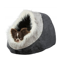 Abri Minou. Dimensions: 41 × 30 × 50 Cm. Coloris: Gris Foncé/gris Clair. Pour Chat - Trixie - Tr-36305