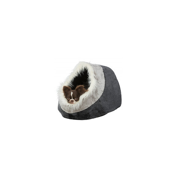 Abri Minou. Dimensions: 41 × 30 × 50 Cm. Coloris: Gris Foncé/gris Clair. Pour Chat - Trixie - Tr-36305