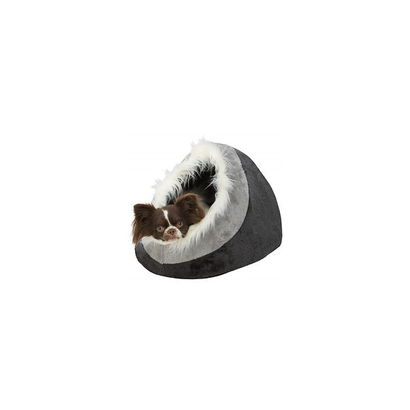 Abri Minou Pour Chat, Dimensions: 35 × 26 × 41 Cm. Coloris: Gris Foncé/gris Clair - Trixie - Tr-36304