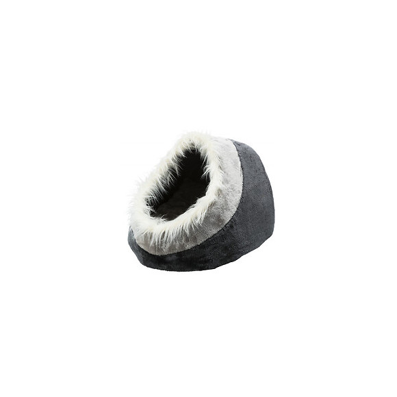 Abri Minou. Dimensions: 41 × 30 × 50 Cm. Coloris: Gris Foncé/gris Clair. Pour Chat - Trixie - Tr-36305