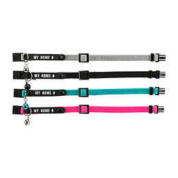 Un Collier Chat Avec Bande "mon Adresse" - Couleur Aléatoire. - Trixie - Tr-4180