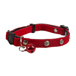 Collier Pour Chat Rouge Avec Des Strass 30 Cm - Flamingo Pet Products - Fl-560384