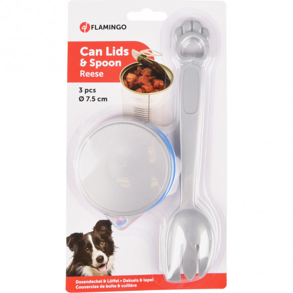 3 Couvercles Pour Boite Ø 7,5 Cm Et Cuillère.pour Chat. - Flamingo Pet Products - Fl-504358