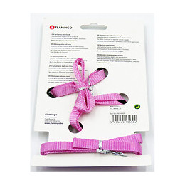 Harnais Et Laisse De 1.10 Mètre Pour Chat. Couleur Rose. - Flamingo Pet Products - Fl-1031205