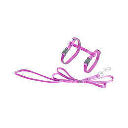 Harnais Et Laisse De 1.10 Mètre Pour Chat. Couleur Rose. - Flamingo Pet Products - Fl-1031205