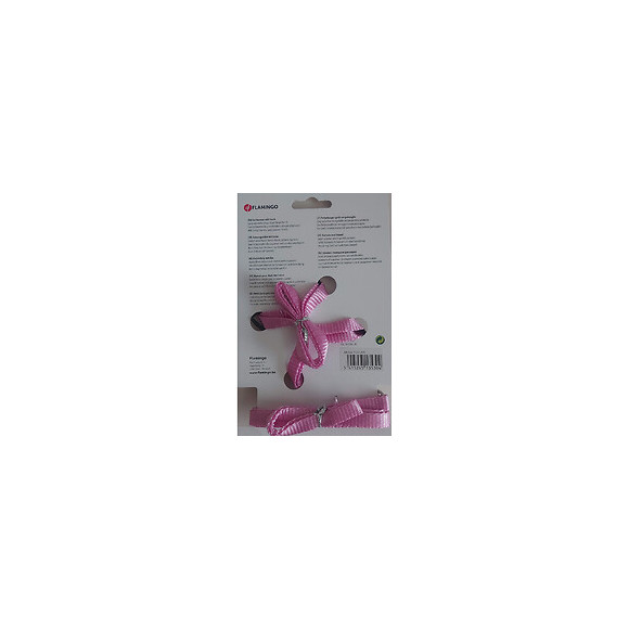 Harnais Et Laisse De 1.10 Mètre Pour Chat. Couleur Rose. - Flamingo Pet Products - Fl-1031205