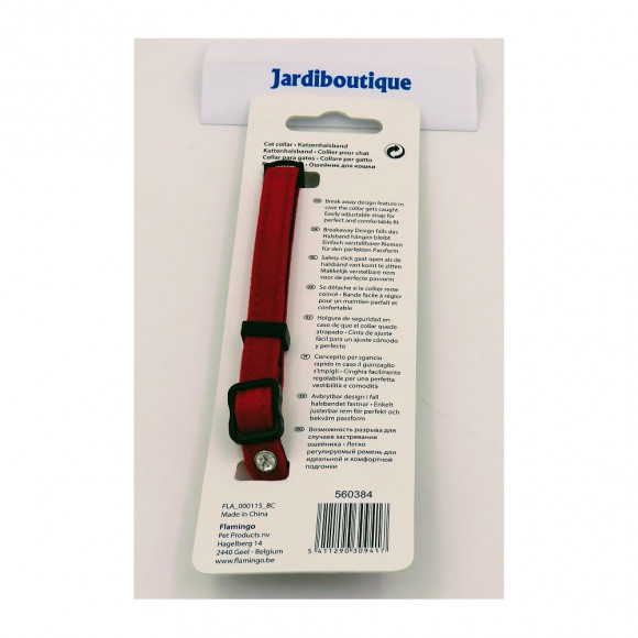 Collier Pour Chat Rouge Avec Des Strass 30 Cm - Flamingo Pet Products - Fl-560384
