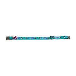 Collier Réglable De 20 À 35 Cm. Couleur Turquoise Avec Motif Souris. Pour Chat - Flamingo Pet Products - Fl-1031357