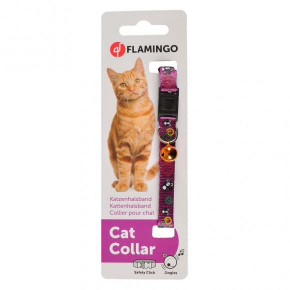 Collier Réglable De 20 À 35 Cm. Couleur Rose. Ziggi Avec Motif Souris. Pour Chat - Flamingo Pet Products - Fl-1031356