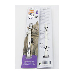 Collier Avec Strass Et Clochette. Couleur Blanc . Pour Chat. - Flamingo Pet Products - Fl-67687