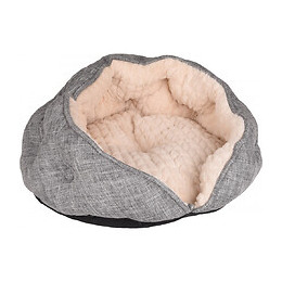 Coussin Rond Ø 45 X 24 Cm. Zupo. Couleur Gris Et Beige. Pour Chat - Flamingo Pet Products - Fl-560891