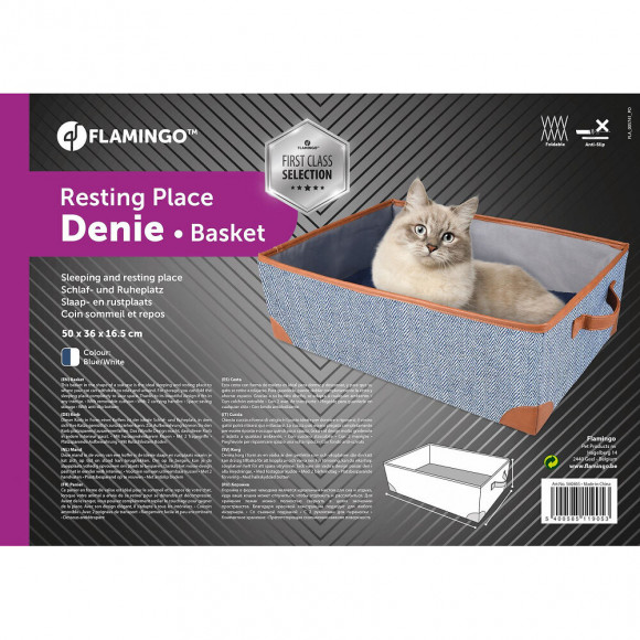 Panier Couchage  Denie. 50 X 36 X 16.5 Cm. Pour Chat Ou Petit Chien. - Flamingo Pet Products - Fl-560865