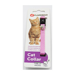 Collier Réglable De 19 À 30 Cm. Couleur Rose Avec Clochette. Pour Chat - Flamingo Pet Products - Fl-1031196