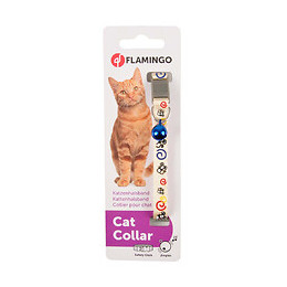 Collier Réglable De 20 À 35 Cm. Couleur Blanc Avec Motif Souris. Pour Chat - Flamingo Pet Products - Fl-1031354