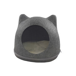 Panier Tiga En Feutre Gris. 43 X 36x 35 Cm . Pour Chat. - Flamingo Pet Products - Fl-561133