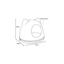 Panier Tiga En Feutre Gris. 43 X 36x 35 Cm . Pour Chat. - Flamingo Pet Products - Fl-561133