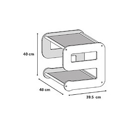 Lit Superposé 48 X 39,5 X 40 Cm. Hamac Nova Pour Chat. - Flamingo Pet Products - Fl-560790