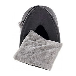 Panier Igloo Kenzie. Gris. Pour Chat. - Flamingo Pet Products - Fl-561206
