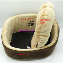 Panier Luxe 45 X 45 X 20 Cm Beige Et Marron  Pour Chat - Flamingo Pet Products - Fl-504507