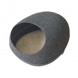 Panier Chizmo En Feutre Gris. 39 X 48 X 24 Cm . Pour Chat. - Flamingo Pet Products - Fl-561132