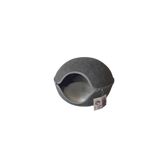 Panier Shaba En Feutre Gris. 47 X 45 X 31 Cm  . Pour Chat. - Flamingo Pet Products - Fl-561135