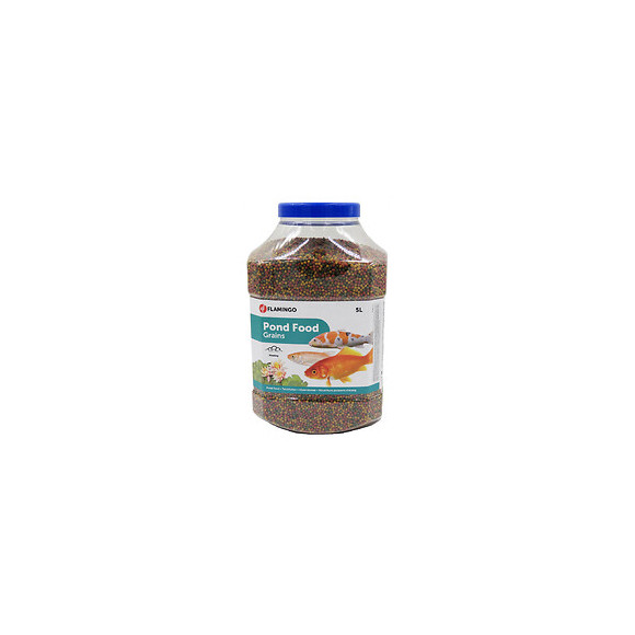 Nourriture Pour Poisson D'étang, Bassin Aquatique. Granulats - 5 Litres - Flamingo Pet Products - Fl-1030471