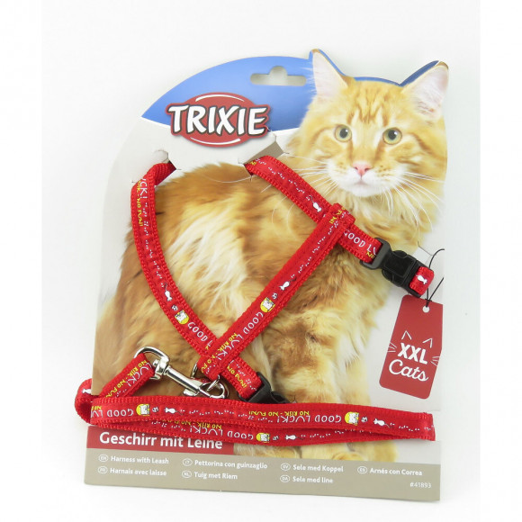 Harnais Xl Avec Laisse Pour Grand Chats. Dimension. 34-57 Cm/13 Mm. Couleur Aléatoire. - Trixie - Tr-41893