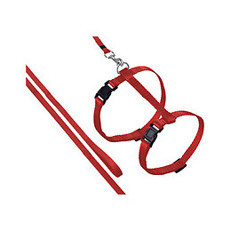 Harnais Et Laisse De 1.10 Mètre Pour Chat. Couleur Rouge. - Flamingo Pet Products - Fl-1031204