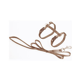 Harnais Et Laisse De 1.10 Mètre Pour Chat. Couleur Taupe. - Flamingo Pet Products - Fl-1031207