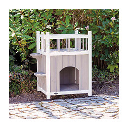 Maison Avec Balcon Pour Chat 45 X 65 X 45 Cm Pour L'extérieure Ou L' Intérieure - Trixie - Tr-44093