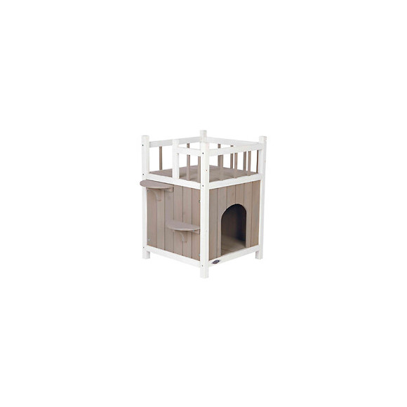 Maison Avec Balcon Pour Chat 45 X 65 X 45 Cm Pour L'extérieure Ou L' Intérieure - Trixie - Tr-44093