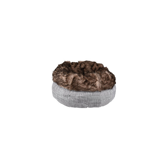 Panier Rond Ø 45 Cm X 25 Cm. Panier Amadeo Couleur Gris Brun. Pour Chat - Flamingo Pet Products - Fl-560858