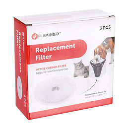 3 Filtres Rechange Pour Fontaine Sensor Adriana Noir.   Pour Chat Et Chien. - Flamingo Pet Products - Fl-561221