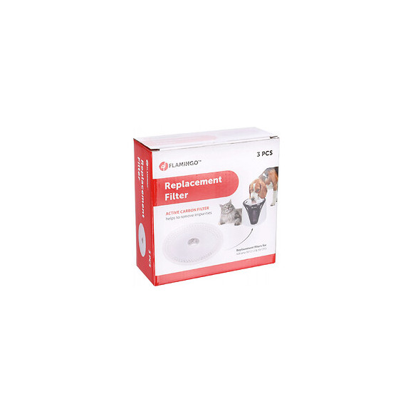 3 Filtres Rechange Pour Fontaine Sensor Adriana Noir.   Pour Chat Et Chien. - Flamingo Pet Products - Fl-561221