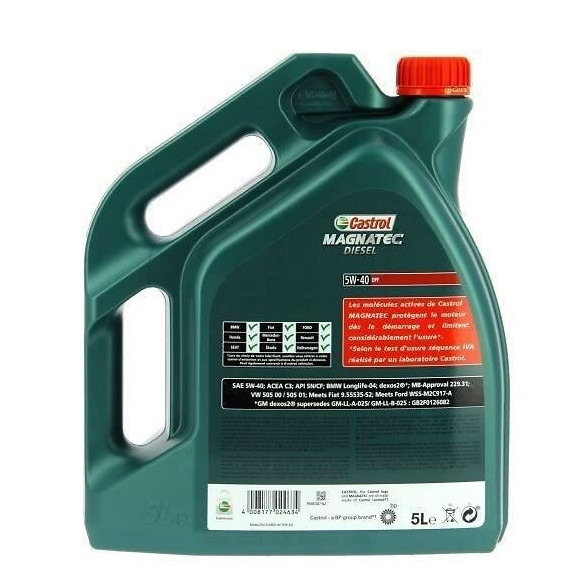 Castrol Huile Moteur Diesel Magnatec 5w-40 Dpf - 5 L